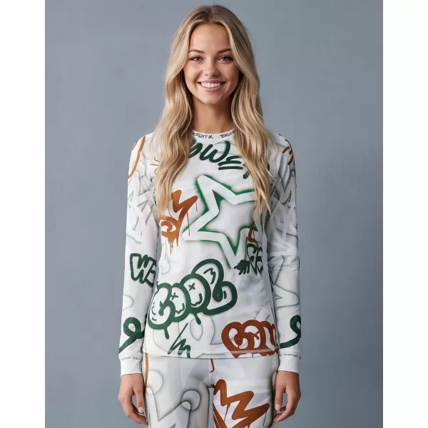  Tricou funcțional pentru femei cu mâneci lungi premium ALTISPORT VOJ/ALW054TER01 VERDE -BROWN 