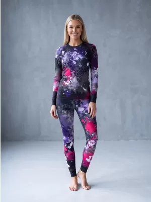 Premium funcțional de pantaloni termi funcționali pentru femei ALTISPORT VOJ/ALW055TER02 NEGRU -PINK