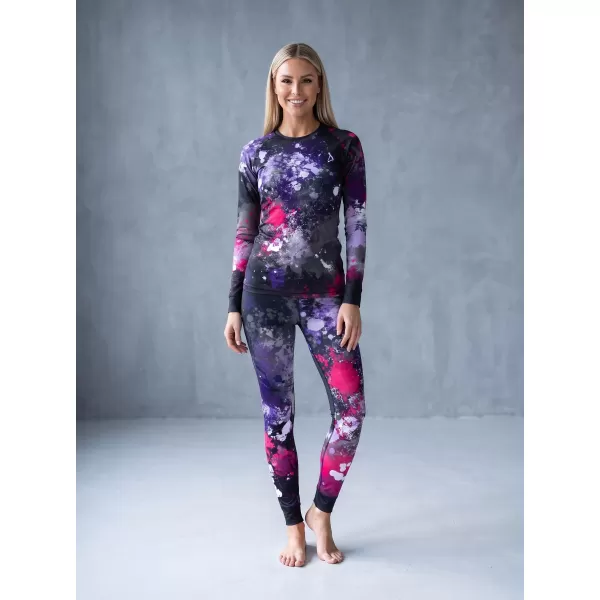  Premium funcțional de pantaloni termi funcționali pentru femei ALTISPORT VOJ/ALW055TER02 NEGRU -PINK 