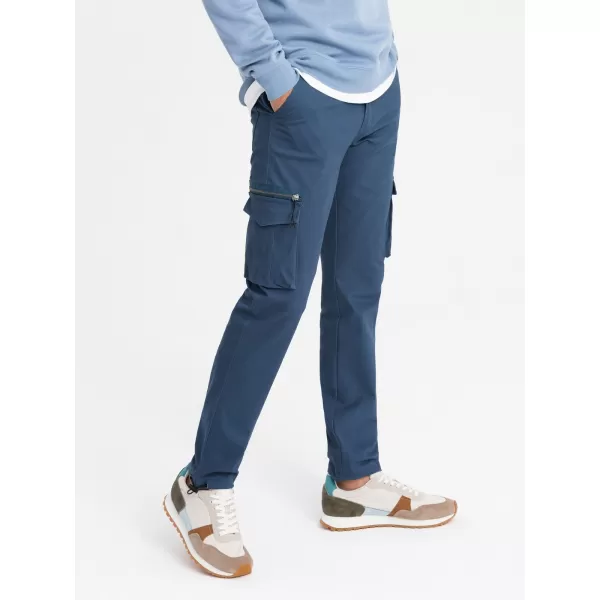  Pantaloni OMBRE OM-PACG-0196 ALBASTRU ÎNCHIS 