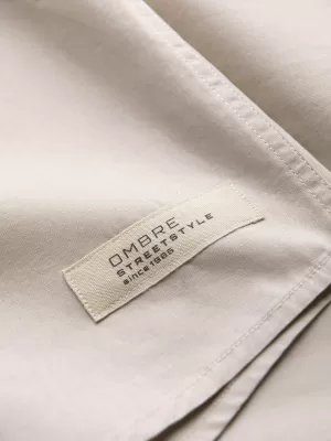 Cămaşă OMBRE OM-SHSS-0168 CREMĂ