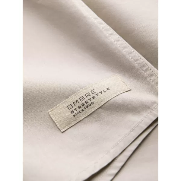  Cămaşă OMBRE OM-SHSS-0168 CREMĂ 