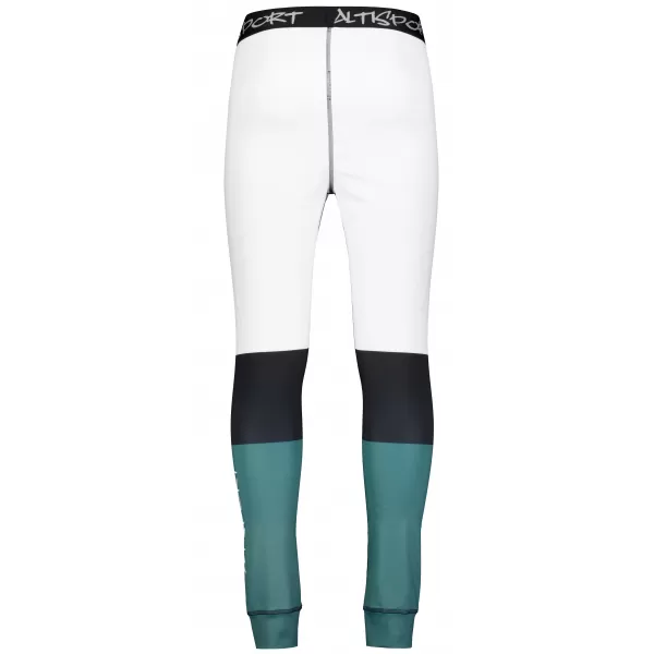 Premium funcțional pentru pantaloni termo funcționali pentru bărbați ALTISPORT VOJ/ALM051TER02 ALB -GREEN 