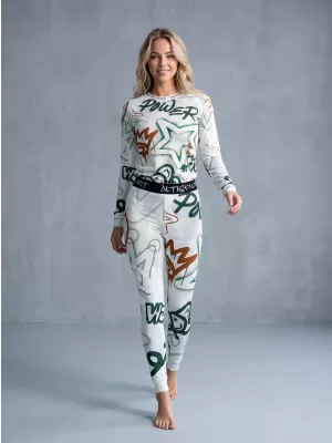 Tricou funcțional pentru femei cu mâneci lungi premium ALTISPORT VOJ/ALW054TER01 VERDE -BROWN