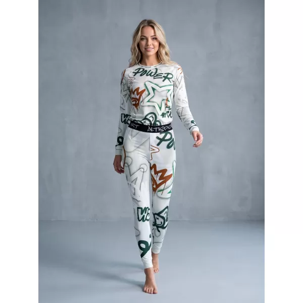  Tricou funcțional pentru femei cu mâneci lungi premium ALTISPORT VOJ/ALW054TER01 VERDE -BROWN 