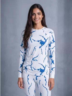 Tricou funcțional pentru femei cu mâneci lungi premium ALTISPORT VOJ/ALW052TER01 ALB