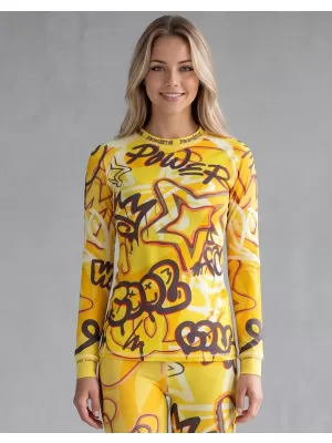 Tricou funcțional pentru femei cu mâneci lungi premium ALTISPORT VOJ/ALW054TER01 CHIHLIMBAR