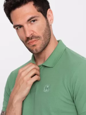Mens t -thirt cu guler OMBRE OM-POBS-0100 VERDE