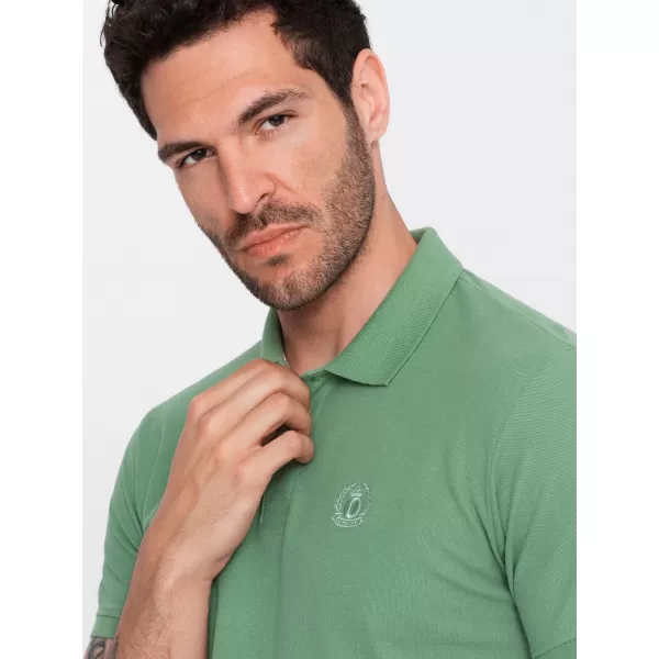  Mens t -thirt cu guler OMBRE OM-POBS-0100 VERDE 