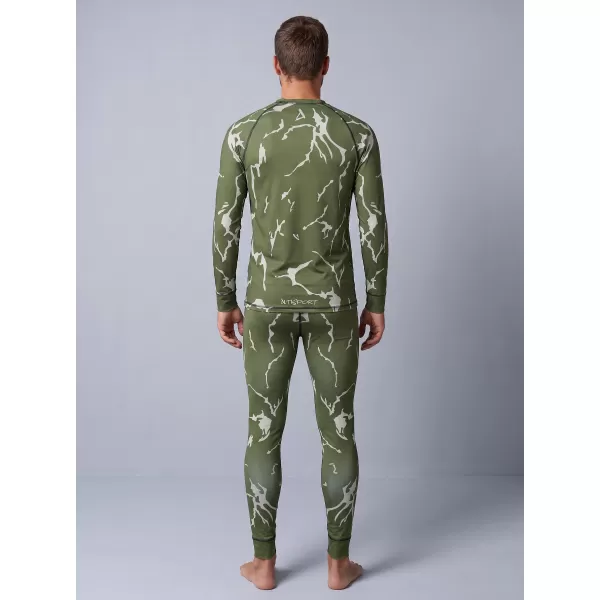  Tricou funcțional pentru bărbați cu mânecă lungă premium ALTISPORT VOJ/ALM052TER01 KAKI 