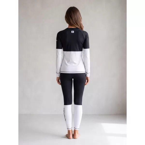  Premium funcțional de pantaloni termi funcționali pentru femei ALTISPORT VOJ/ALW051TER02 ALB -NEGRU 