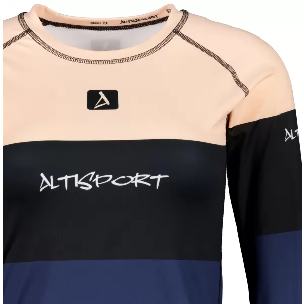  Tricou funcțional pentru femei cu mâneci lungi premium ALTISPORT VOJ/ALW051TER01 PORTOCALIU/ALBASTRU 