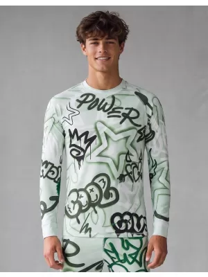 Tricou funcțional pentru bărbați cu mânecă lungă premium ALTISPORT VOJ/ALM054TER01 VERDE