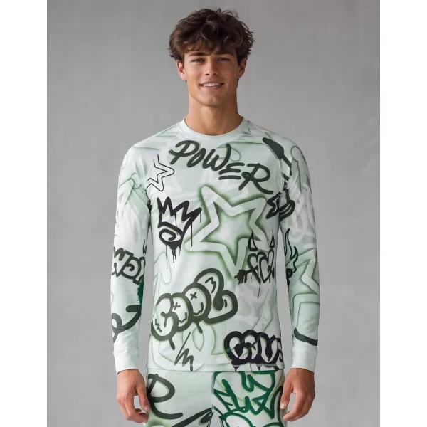 Tricou funcțional pentru bărbați cu mânecă lungă premium ALTISPORT VOJ/ALM054TER01 VERDE 