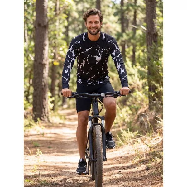  Tricou funcțional pentru bărbați cu mânecă lungă premium ALTISPORT VOJ/ALM052TER01 NEGRU 