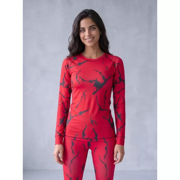  Tricou funcțional pentru femei cu mâneci lungi premium ALTISPORT VOJ/ALW052TER01 ROŞU 