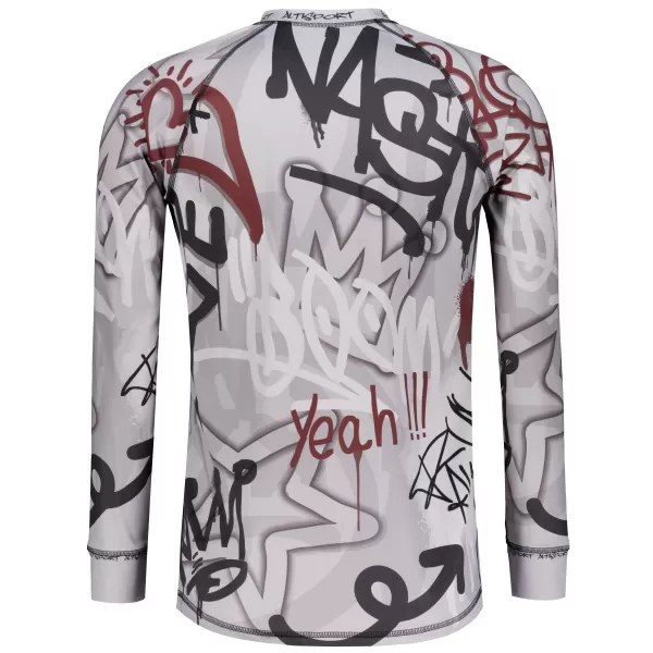  Tricou funcțional pentru bărbați cu mânecă lungă premium ALTISPORT VOJ/ALM054TER01 GRI ÎNCHIS 