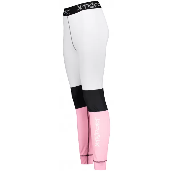  Premium funcțional de pantaloni termi funcționali pentru femei ALTISPORT VOJ/ALW051TER02 ALB -PINK 