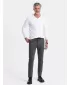Tricou pentru bărbați cu mânecă lungă OMBRE OM-LSBL-0108 ALB