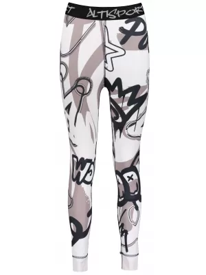 Premium funcțional de pantaloni termi funcționali pentru femei ALTISPORT VOJ/ALW054TER02 ALB -GRAY