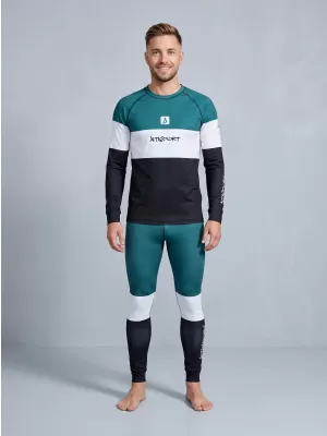 Premium funcțional pentru pantaloni termo funcționali pentru bărbați ALTISPORT VOJ/ALM051TER02 KEROSEN/NEGRU
