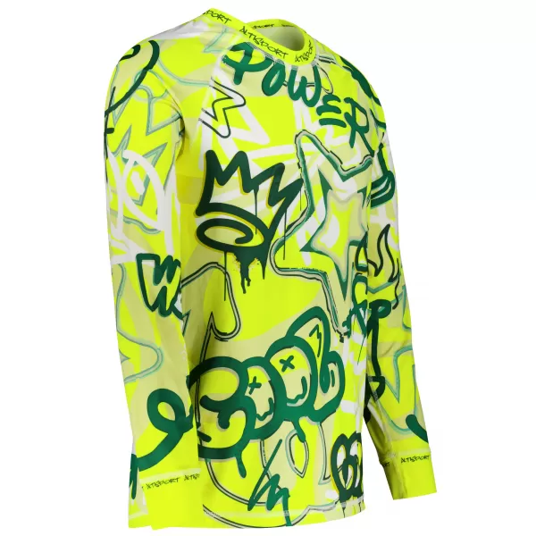  Tricou funcțional pentru bărbați cu mânecă lungă premium ALTISPORT VOJ/ALM054TER01 FLUO 