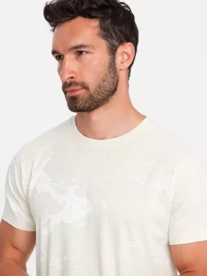 Cămaşă OMBRE OM-TSFP-0184 CREMĂ