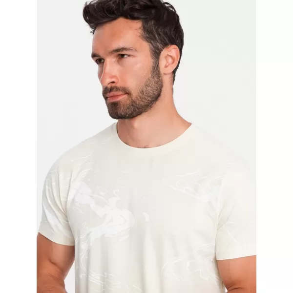  Cămaşă OMBRE OM-TSFP-0184 CREMĂ 