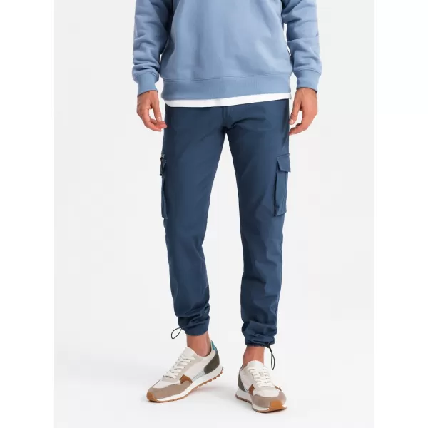  Pantaloni OMBRE OM-PACG-0196 ALBASTRU ÎNCHIS 