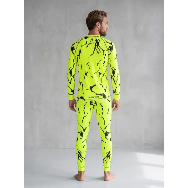  Tricou funcțional pentru bărbați cu mânecă lungă premium ALTISPORT VOJ/ALM052TER01 NEON VERDE 