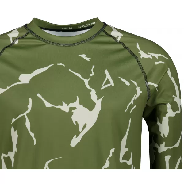  Tricou funcțional pentru bărbați cu mânecă lungă premium ALTISPORT VOJ/ALM052TER01 KAKI 