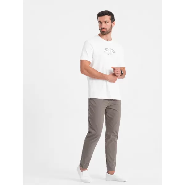  Pantaloni OMBRE OM-PACP-0151 BEJ ÎNTUNECAT 