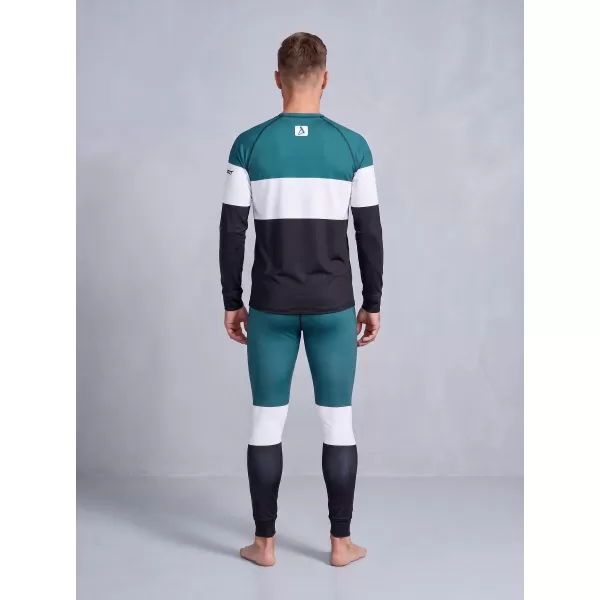  Tricou funcțional pentru bărbați cu mânecă lungă premium ALTISPORT VOJ/ALM051TER01 KEROSEN/NEGRU 