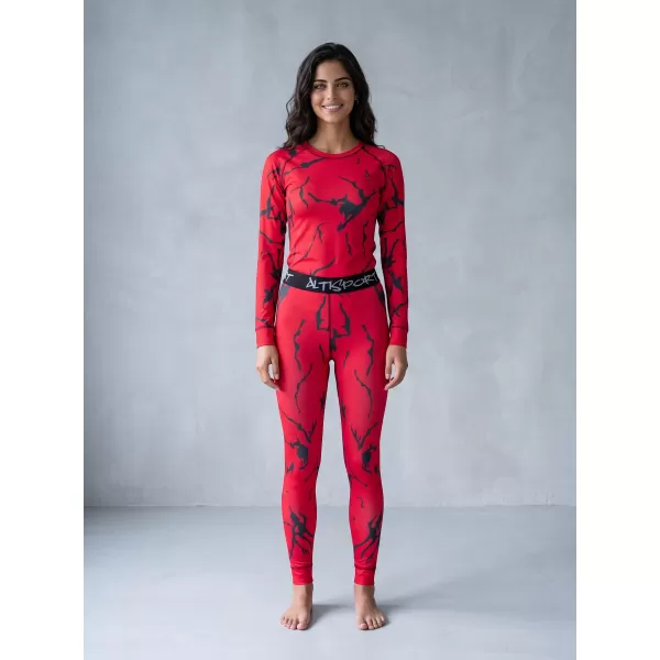  Premium funcțional de pantaloni termi funcționali pentru femei ALTISPORT VOJ/ALW052TER02 ROŞU 