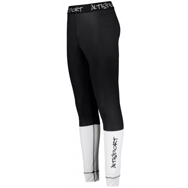  Premium funcțional pentru pantaloni termo funcționali pentru bărbați ALTISPORT VOJ/ALM051TER02 ALB -NEGRU 