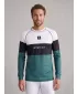 Tricou funcțional pentru bărbați cu mânecă lungă premium ALTISPORT VOJ/ALM051TER01 ALB -GREEN