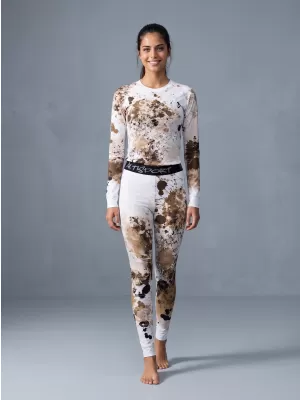 Premium funcțional de pantaloni termi funcționali pentru femei ALTISPORT VOJ/ALW055TER02 ALB -BROWN