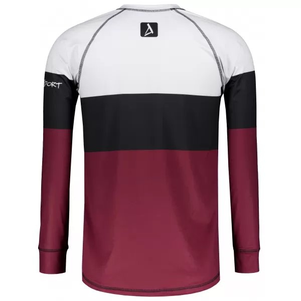  Tricou funcțional pentru bărbați cu mânecă lungă premium ALTISPORT VOJ/ALM051TER01 BURGUNDIA 
