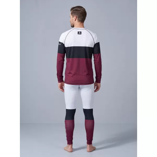  Tricou funcțional pentru bărbați cu mânecă lungă premium ALTISPORT VOJ/ALM051TER01 BURGUNDIA 
