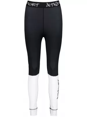 Premium funcțional de pantaloni termi funcționali pentru femei ALTISPORT VOJ/ALW051TER02 ALB -NEGRU