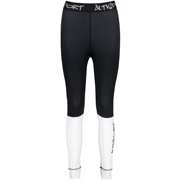  Premium funcțional de pantaloni termi funcționali pentru femei ALTISPORT VOJ/ALW051TER02 ALB -NEGRU 