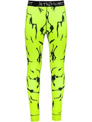 Premium funcțional pentru pantaloni termo funcționali pentru bărbați ALTISPORT VOJ/ALM052TER02 NEON VERDE