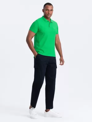 Mens t -thirt cu guler OMBRE OM-POBS-0100 NEON VERDE