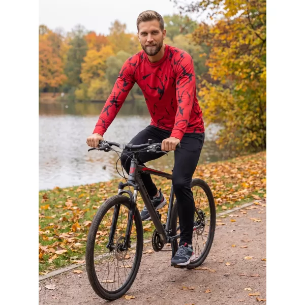  Tricou funcțional pentru bărbați cu mânecă lungă premium ALTISPORT VOJ/ALM052TER01 ROŞU 