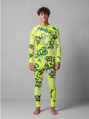 Premium funcțional pentru pantaloni termo funcționali pentru bărbați ALTISPORT VOJ/ALM054TER02 FLUO