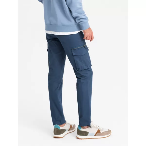  Pantaloni OMBRE OM-PACG-0196 ALBASTRU ÎNCHIS 