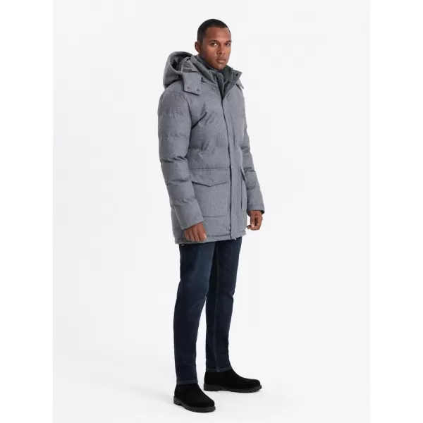  Sacou OMBRE OM-JALJ-0217 MELANGE GRI 