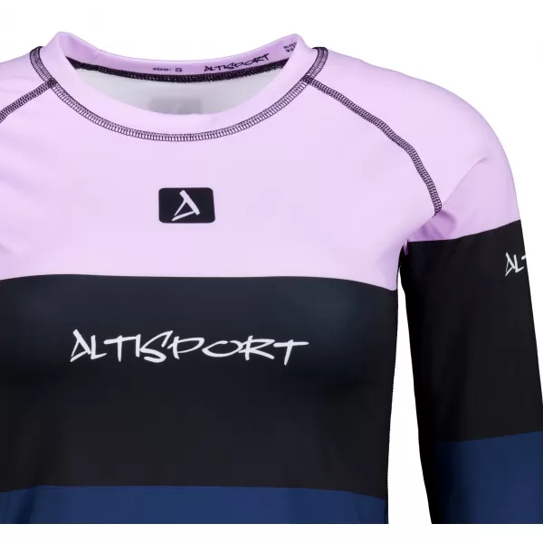  Tricou funcțional pentru femei cu mâneci lungi premium ALTISPORT VOJ/ALW051TER01 VIOLET/ALBASTRU 