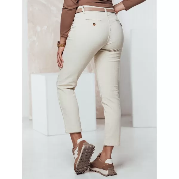  Pantalonii pentru doamne DSTREET CORDFINE UY2301 BEJ 