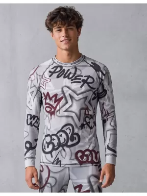 Tricou funcțional pentru bărbați cu mânecă lungă premium ALTISPORT VOJ/ALM054TER01 GRI ÎNCHIS